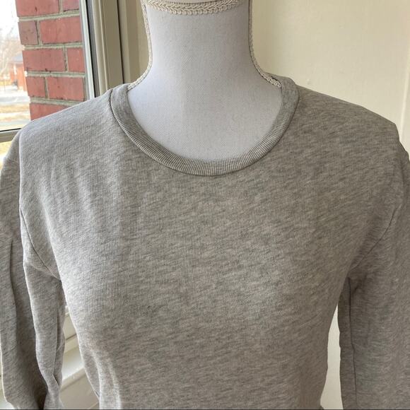 J. Crew Ruffle Hem Sweater XXS Grey / Cream - Picture 3 of 11